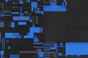 abstract 3d rendering with chaotic rectangles photo