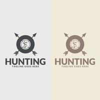 Hunter Logo Design Vector. Outdoor camp logo. Design elements for hunting. vector