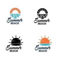 Summer logo template vector illustration for travel and tourism industry design