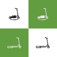 diseño de logotipo de scooter. adecuado para el logotipo de la empresa, impresión, digital, icono, aplicaciones y otros fines de material de marketing. conjunto de logotipo de scooter vector