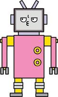 lindo robot de dibujos animados vector