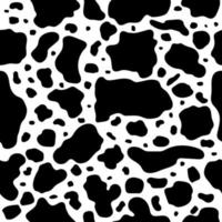 Vector black cow print pattern animal seamless.