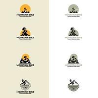 ride mountain bike vector logo. Sport emblem