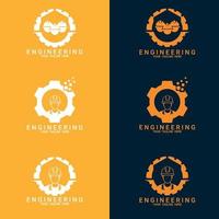 Vector set of  Engineer Logo Desain Template. suitable for company logo, print, digital, icon, apps, and other marketing material purpose.