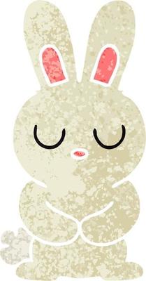 quirky retro illustration style cartoon rabbit