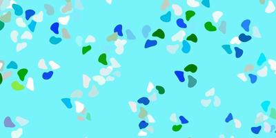 Light blue, green vector backdrop with chaotic shapes.