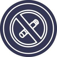 no smoking circular icon vector