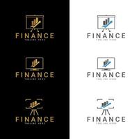 icono del logotipo de finanzas, logotipo de negocios y finanzas, diseño de finanzas. adecuado para el logotipo de la empresa, impresión, digital, icono, aplicaciones y otros fines de material de marketing. conjunto de logotipos de finanzas. vector