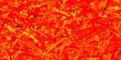 Light red, yellow vector backdrop with triangles, lines.