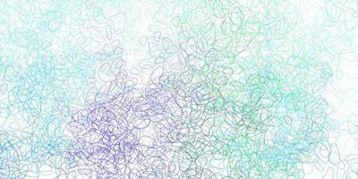 Light blue, green vector texture with memphis shapes.