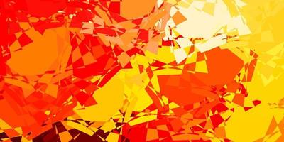 Light Red, Yellow vector background with polygonal forms.