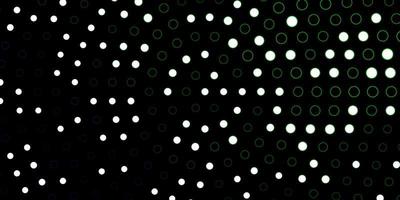 Dark Green vector texture with circles.