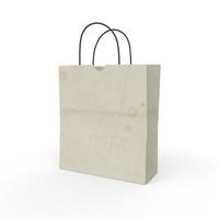 Paper bag isolated on white background photo