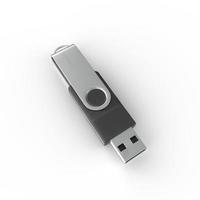 usb flash drive isolated on white background photo