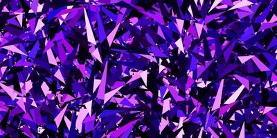 Dark Purple, Pink vector backdrop with lines, triangles.