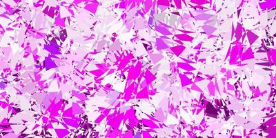 Light purple, pink vector pattern with polygonal shapes.