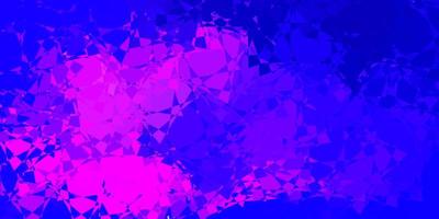 plantilla de vector de color púrpura claro, rosa con formas triangulares.
