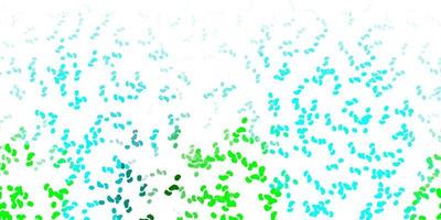Light blue, green vector backdrop with chaotic shapes.