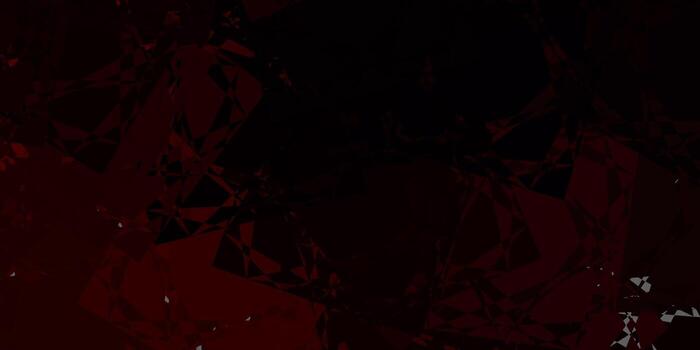 Telón de fondo de vector rojo oscuro con triángulos, líneas.