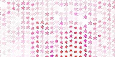 Light Pink vector pattern with coronavirus elements.