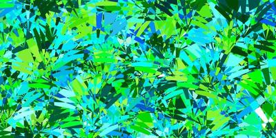 Dark BLUE vector backdrop with triangles, lines.