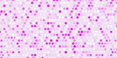 patrón de vector rosa claro con esferas.