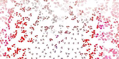 Light pink, red vector texture with memphis shapes.