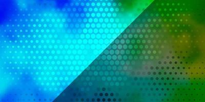 Light Blue, Green vector background with circles.