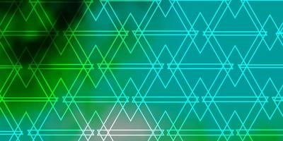 Light Blue, Green vector backdrop with lines, triangles.