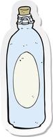 sticker of a cartoon traditional bottle vector
