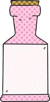 quirky comic book style cartoon potion bottle vector