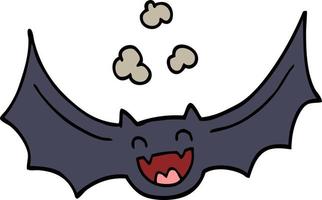 cartoon black bat vector