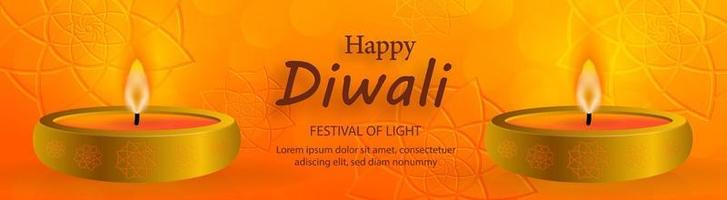 Festive Diwali and Deepawali card. The indian festival of lights