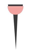 Flat hair dye brush vector illustration