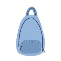 Hand drawn vector doodle school bag illustration. Cute hand drawn backpack clip art