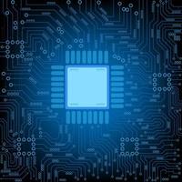 Computer chip Electronic circuit board vector for technology and finance concept and education for future