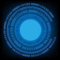 circular AI HUD hologram vector concept for future technology element background business screen