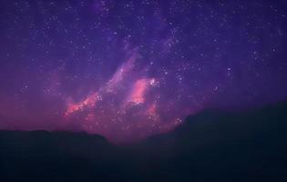 night landscape mountain and milky way galaxy background our galaxy, long exposure , low light photo