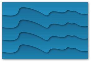 Abstract Wavy Blue Papercut Background photo