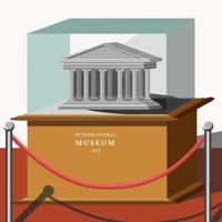 International Museum Day, vector illustration miniature display photo