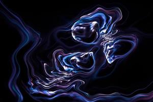 Abstract liquid gradient 3d rendering. Digital purple fluid spot background photo