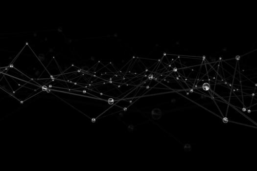 Fondo de esfera poligonal geométrica transparente futurista de ciencia y tecnología abstracta. ilustración 3d de la estructura de conexión del plexo líquido vidrioso foto