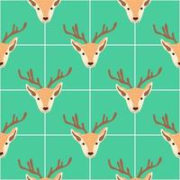 Seamless Christmas pattern with deer. Vector illustration photo