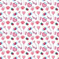 Pink seamless pattern for St Valentine Day photo