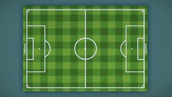 Football pitch top view.3d rendering photo