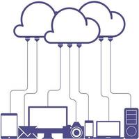 infografía para el concepto de plantilla de computación en la nube. foto