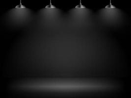 Abstract Gallery Background with Lighting Lamp and Empty Space f
