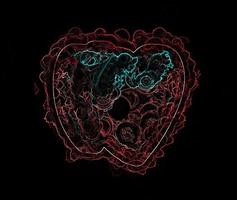 3D Rendering Romantic Heart Background photo