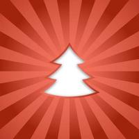 árbol de navidad fondo rojo foto