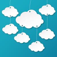 Infographic for clouds computing template concept. photo